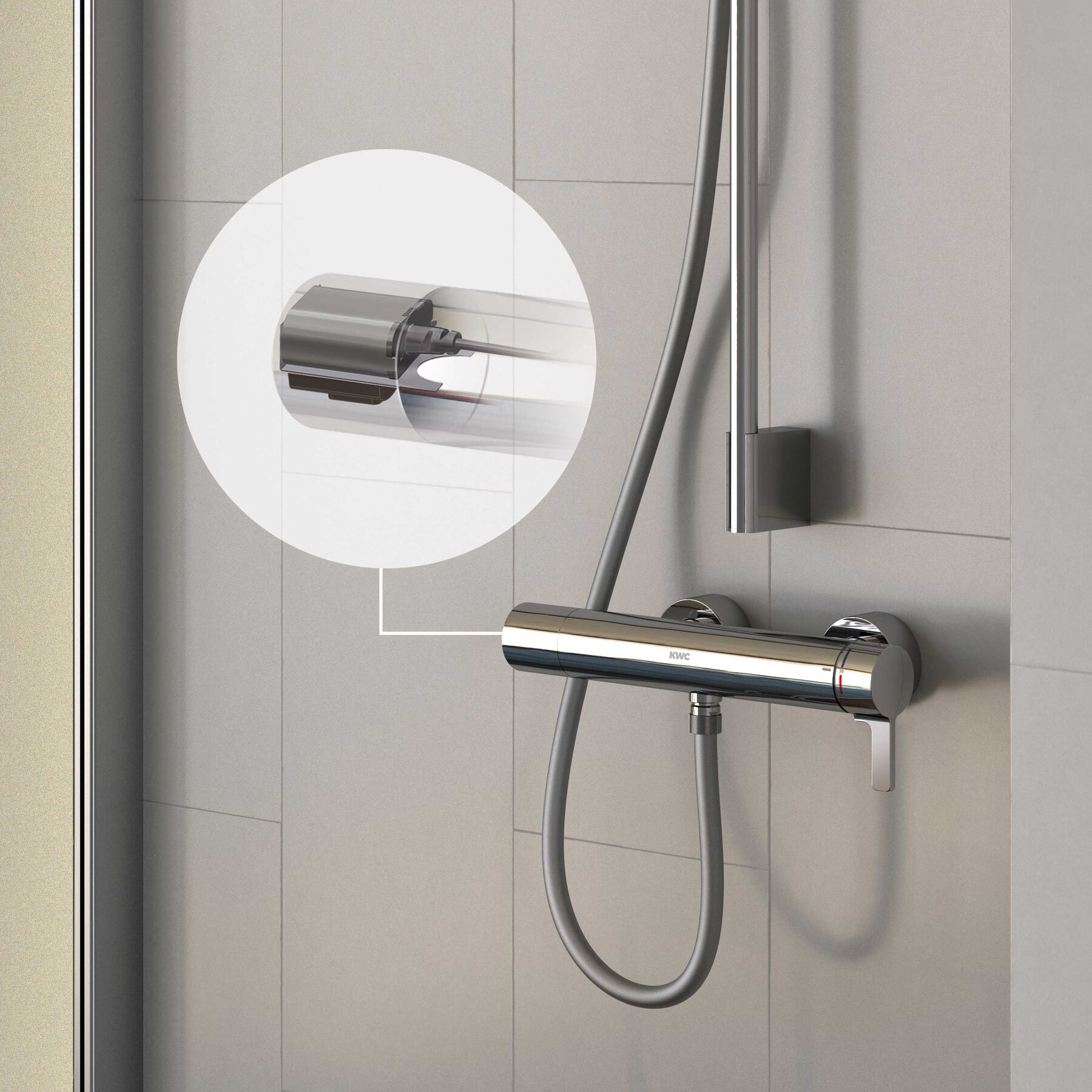 Mitigeurs muraux f5 pour le lavage et la douche avec module c