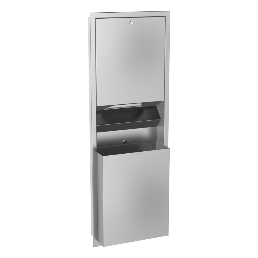 2000090060 - RODX602E - RODAN - RODAN paper towel dispenser/waste bin combination for recessed mounting