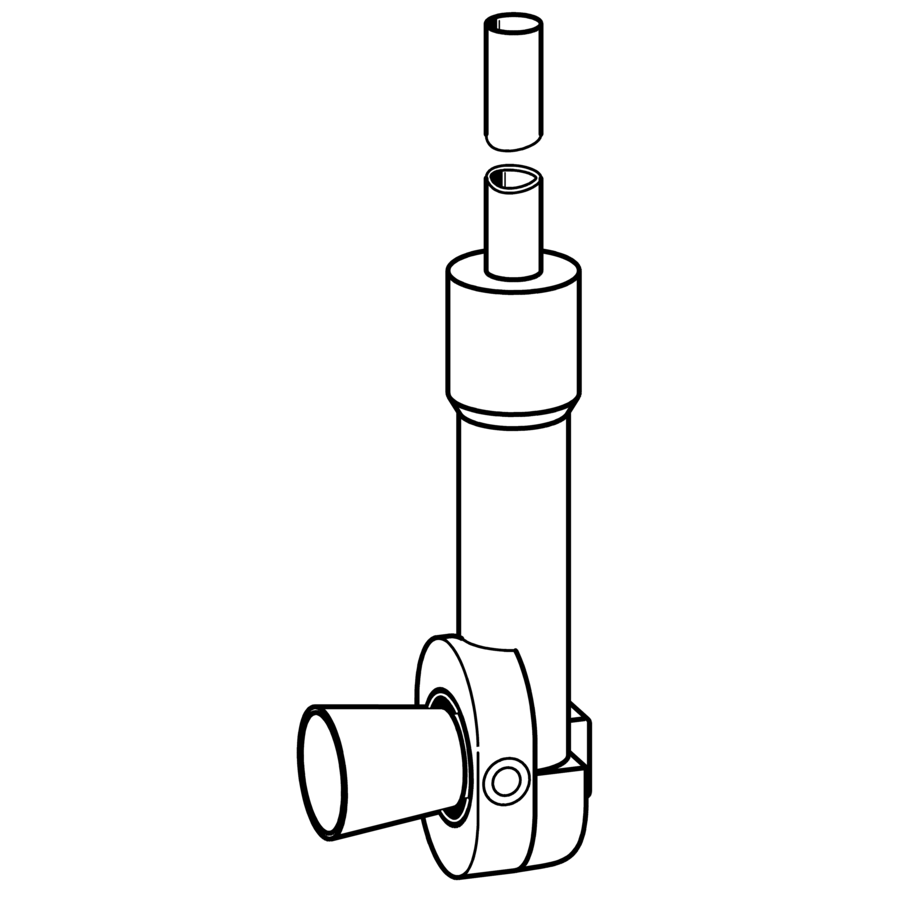 2000101466 - AQRM920 - FLUSHING-TAPS-ACCS - Flushing pipe for in-wall installation