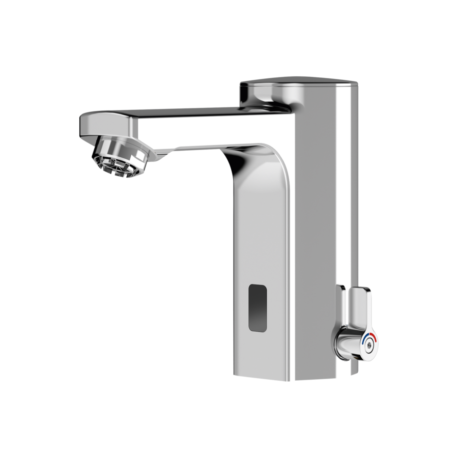 2030031350 - F5EM1005 - F5E - F5E-Mix electronic pillar mixer with battery operation for hot water heaters