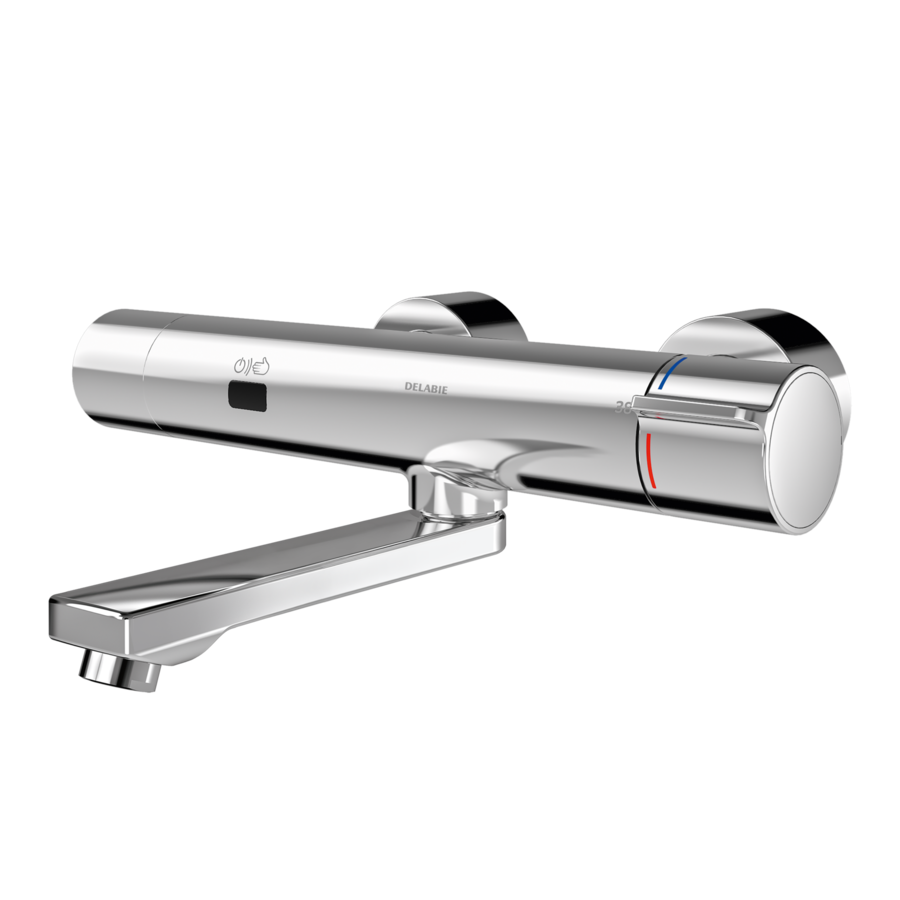 3600008357 - F5ET1118 - F5E - F5E-Therm electronic thermostatic wall-mounted mixer with battery operation and pre-fitted C-module unit