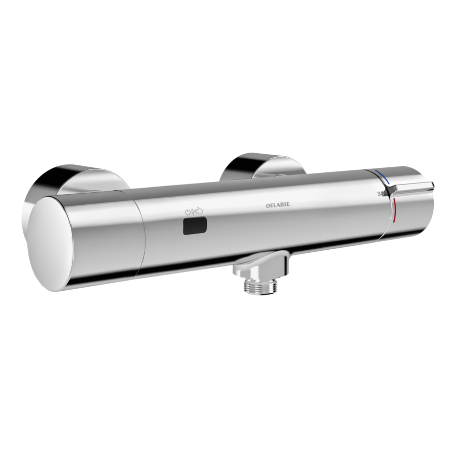 3600008373 - F5ET2108 - F5E - F5E-Therm Grifo mural de termostato con sistema electrónico a batería y unidad de módulo C premontada