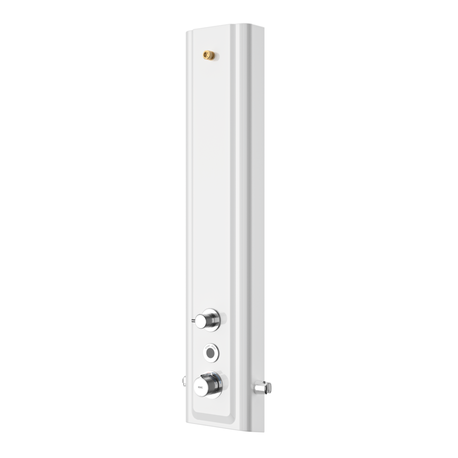 2030062975 - F5ET2050 - F5E - F5E-Therm shower panel made of MIRANIT with diverter between overhead shower and hand shower